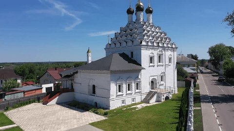Drone Circling Old Believers Church St Nicholas