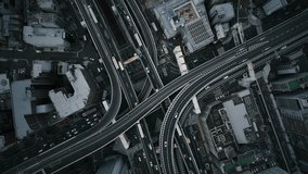 Aerial view of modern city and roads with drone and statistical data concept - Powered by Shutterstock - Get 15% off with code: PIKWIZARD15