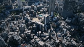 Drone aerial view of modern city and digital technology concept - Powered by Shutterstock - Get 15% off with code: PIKWIZARD15