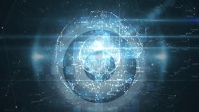 Animation of globe of connections over data processing on black background. global technology, data processing and connections concept digitally generated video. - Powered by Shutterstock - Get 15% off with code: PIKWIZARD15