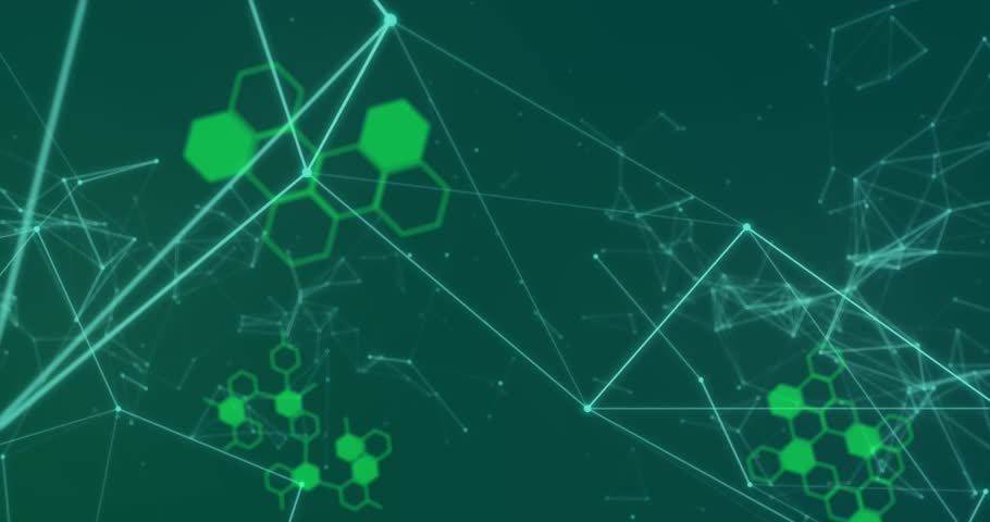 Animation of scientific data processing on digital screens. Global science, research and data processing concept digitally generated video.