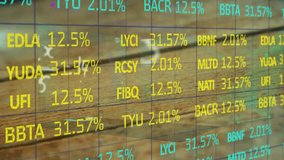 Animation of financial data processing over cardboard boxes on conveyor belt. Logistics and transportation business concept. - Powered by Shutterstock - Get 15% off with code: PIKWIZARD15