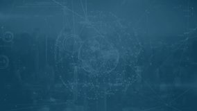 Animation of network of connections with people icons over cityscape. Global communication technology and digital interface concept digitally generated video. - Powered by Shutterstock - Get 15% off with code: PIKWIZARD15