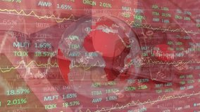 Animation of financial data processing over dark background. Global business global finance and data processing concept digitally generated video. - Powered by Shutterstock - Get 15% off with code: PIKWIZARD15