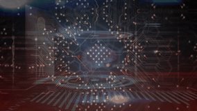 Animation of dna strand over computer circuit board and data processing. Global technology, computing and digital interface concept digitally generated video. - Powered by Shutterstock - Get 15% off with code: PIKWIZARD15