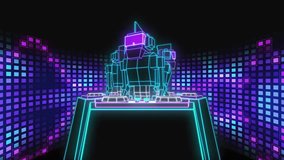 eamless VJ loop with futuristic robot DJs performing on a vibrant neon stage for concert screens - Powered by Shutterstock - Get 15% off with code: PIKWIZARD15