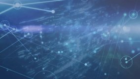 Animation of network of connections over security padlock icon and biometric fingerprint scanner. Cyber security and business technology concept - Powered by Shutterstock - Get 15% off with code: PIKWIZARD15