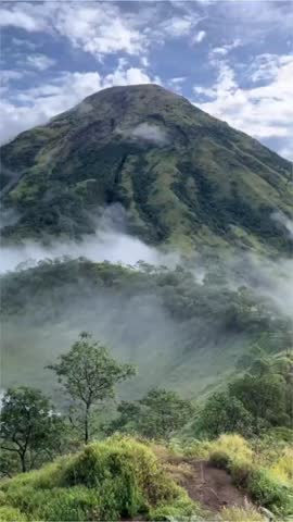 the beauty of the mountain peak with views like a land above the clouds