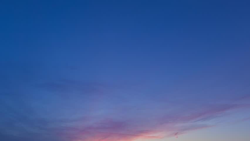 Colorful Sky At Sunset In Warsaw, Poland - Tilt Down Shot