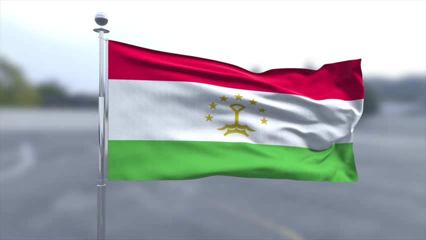 Tajikistan Flag Waving Animation Cinematic 4K Motion Background
