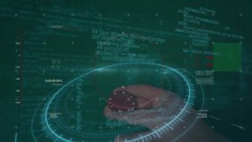 Animation of coronavirus cells over animation. Global science data processing and digital interface concept digitally generated video. - Powered by Shutterstock - Get 15% off with code: PIKWIZARD15