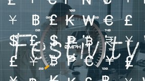 Animation of data processing over business people in office. Global business, computing, connections and data processing concept digitally generated video. - Powered by Shutterstock - Get 15% off with code: PIKWIZARD15