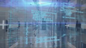 Animation of 6g text banner and data processing against blue light spot over computer server room. Global networking and business data storage technology concept - Powered by Shutterstock - Get 15% off with code: PIKWIZARD15