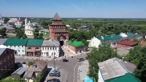Drone Circling above Orthodox Complex Kolomna