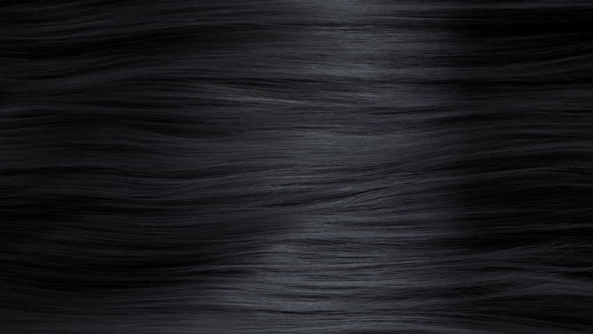 Super Slow Motion Shot of Waving Black Hair at 1000 fps.