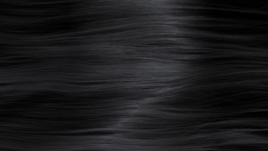 Super Slow Motion Shot of Waving Black Hair at 1000 fps.