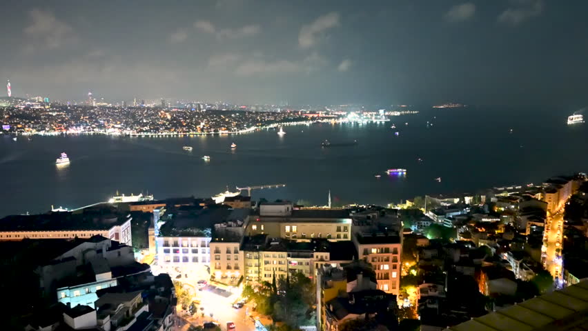 Istanbul,turkey,august 5, 2025. Panoramic view of istanbul