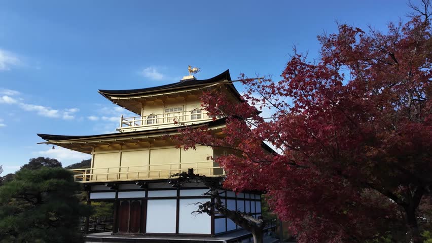 The Stunning Golden Pavilion Kinkaku-ji Reflecting on a Calm Pond in Kyoto