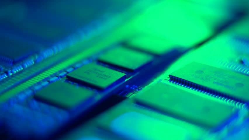 RAM Memory Sticks, Computer Hardware Macro Close Up