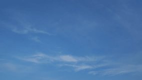 A calm blue sky timelapse video with thin, wispy clouds gently flowing across a vast clear atmosphere, emphasizing smooth cloud motion, openness, and the peaceful beauty of a serene daytime sky.
 - Powered by Shutterstock - Get 15% off with code: PIKWIZARD15
