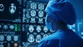 medical professional analyzing brain mri scans on digital screens using advanced healthcare technology - Powered by Shutterstock - Get 15% off with code: PIKWIZARD15