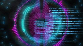Animation of circles and data processing on black background. global network, data processing, communication and technology concept digitally generated video. - Powered by Shutterstock - Get 15% off with code: PIKWIZARD15