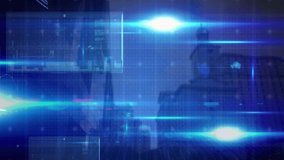 Animation of data processing and glowing lights over city. global computing, digital interface and data processing concept digitally generated video. - Powered by Shutterstock - Get 15% off with code: PIKWIZARD15