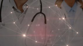 Animation of network of connection over business doctor screens. Global connections digital interface technology and networking concept digitally generated video. - Powered by Shutterstock - Get 15% off with code: PIKWIZARD15