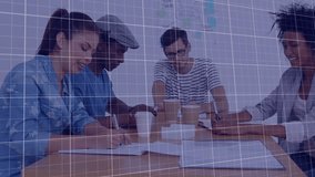 Animation of digital data processing over diverse group of woman. Global data processing concept digital generated video. - Powered by Shutterstock - Get 15% off with code: PIKWIZARD15