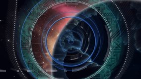 Animation of data processing over globe. Global business and digital interface concept digitally generated video. - Powered by Shutterstock - Get 15% off with code: PIKWIZARD15