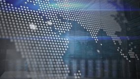 Animation of data processing with world map over transparent background. Glowing light on alpha channel. - Powered by Shutterstock - Get 15% off with code: PIKWIZARD15