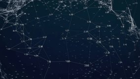 Animation of network of connections with icons over data processing. Global technology data processing and digital interface concept digitally generated video. - Powered by Shutterstock - Get 15% off with code: PIKWIZARD15