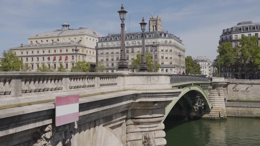 Historical architecture and serene river views in Paris France