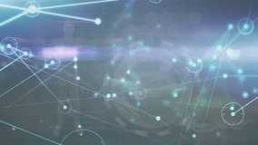 Animation of network of connections over office and animation. Global connections networks and data processing concept digitally generated video. - Powered by Shutterstock - Get 15% off with code: PIKWIZARD15