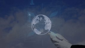 Animation of data processing and globe over pigeon. Global connections, technology and digital interface concept digitally generated video. - Powered by Shutterstock - Get 15% off with code: PIKWIZARD15