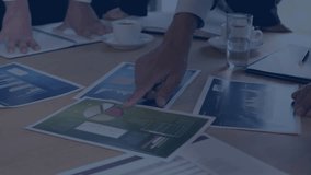 Animation of network of connections over hands of diverse businesspeople working. global business, connections and technology concept digitally generated video. - Powered by Shutterstock - Get 15% off with code: PIKWIZARD15