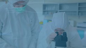 Animation of molecules, euro sign and data processing over diverse scientists in ppe suits. global science, data processing and connections concept digitally generated video. - Powered by Shutterstock - Get 15% off with code: PIKWIZARD15