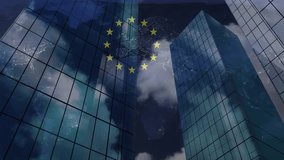 Animation of financial data processing over business people. Global business success digital interface and data processing concept digitally generated video. - Powered by Shutterstock - Get 15% off with code: PIKWIZARD15