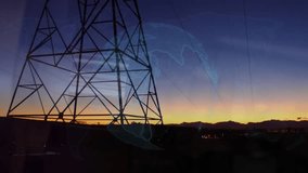 Animation of globe over data processing rotating in rotating construction rotating rotating. Global networking and architectural engineering technology concept. - Powered by Shutterstock - Get 15% off with code: PIKWIZARD15