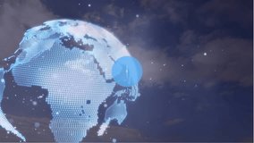 Animation of network of connections over globe. Global business and digital interface concept digitally generated video. - Powered by Shutterstock - Get 15% off with code: PIKWIZARD15