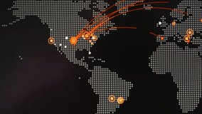 Dotted world map of cyber attacks - Powered by Shutterstock - Get 15% off with code: PIKWIZARD15