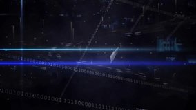 Animation of data processing and binary coding over road traffic in fast pace in city. global computing, digital interface and data processing concept digitally generated video. - Powered by Shutterstock - Get 15% off with code: PIKWIZARD15