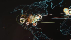 Intrusion and malware used around the world, displayed on digital world map - Powered by Shutterstock - Get 15% off with code: PIKWIZARD15