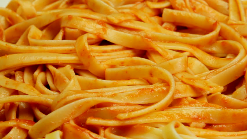 Fettucini and tomato sauce
