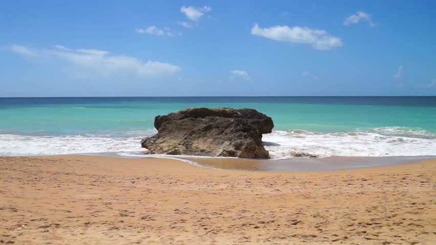 Beach in Portugal in the Stock Footage Video (100% Royalty-free