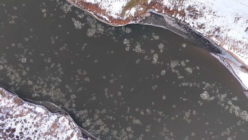 Winter landscape from a bird