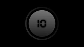Modern Circular Countdown Timer Animation on Black Background, 4K Minimal UI Countdown for Video Intro, Outro, Presentation, Broadcast, Digital Interface - Powered by Shutterstock - Get 15% off with code: PIKWIZARD15