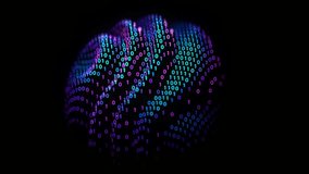 Binary code on surface of digital sphere with smooth wave motion. Abstract concept of vibe coding, software programming or artificial intelligence. Futuristic technology background, 4K loop animation - Powered by Shutterstock - Get 15% off with code: PIKWIZARD15