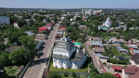 Circular Drone Flight around Old Believers Church