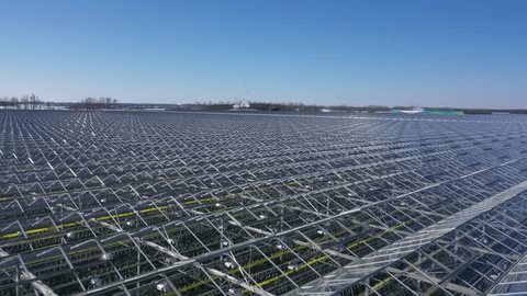 Fast Drone Flight over Greenhouse Complex